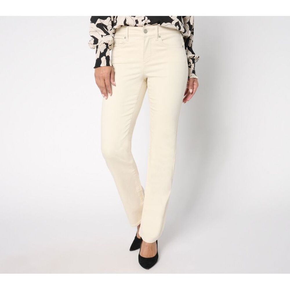 NYDJ Women's Petite Pants 16P Sure Marilyn Straight Leg Jean White A680135
